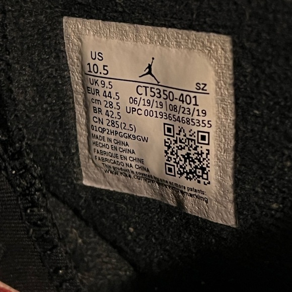 2019 Nike Air Jordan Retro 6 Washed Denim Sz 10.5 Men’s CT5350-401 - Picture 8 of 9